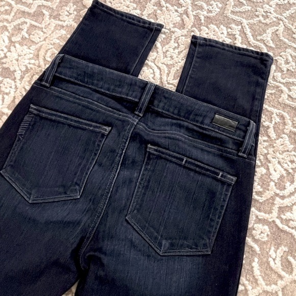 Paige Skyline Skinny Jeans Mid Rise Dark Wash - Picture 7 of 11